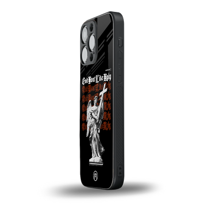 god don't like ugly back phone cover | glass case for iphone 16 pro max