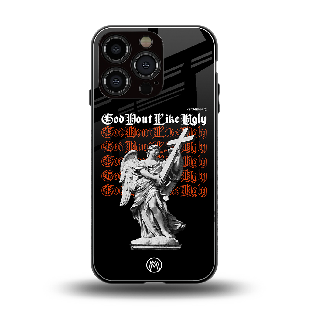 god don't like ugly back phone cover | glass case for iphone 16 pro
