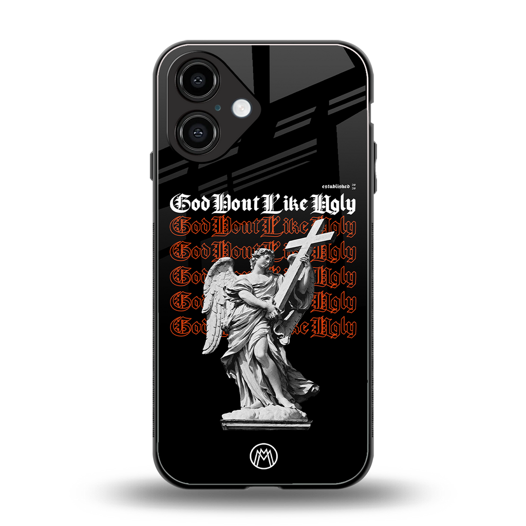 god don't like ugly back phone cover | glass case for iphone 16