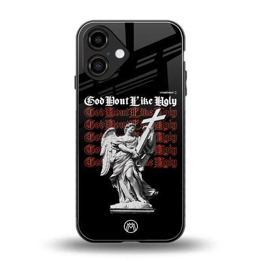 god don't like ugly back phone cover | glass case for iphone 16