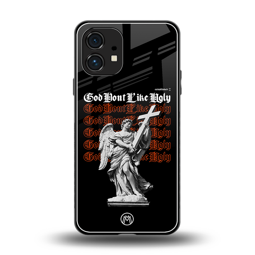 god don't like ugly back phone cover | glass case for nothing phone 1