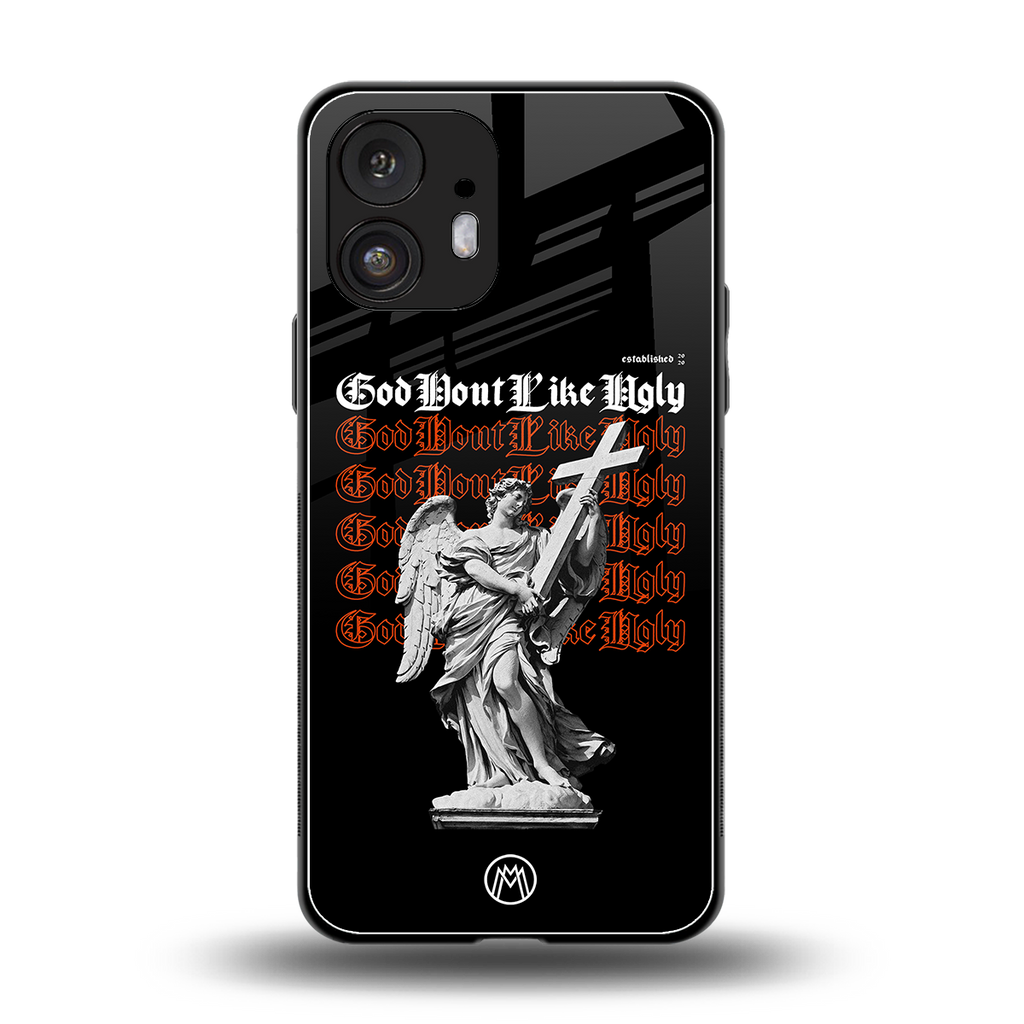 god don't like ugly back phone cover | glass case for nothing phone 2