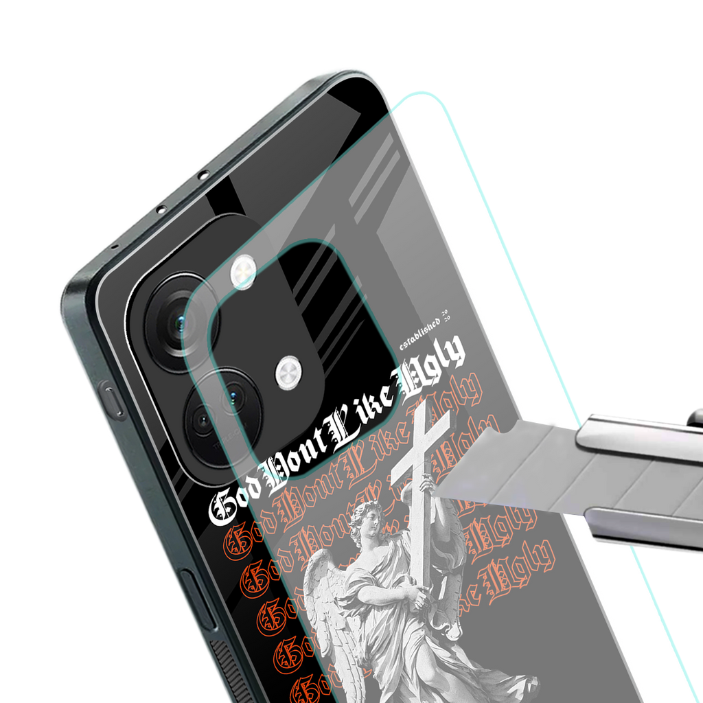 god don't like ugly back phone cover | glass case for oneplus nord 3
