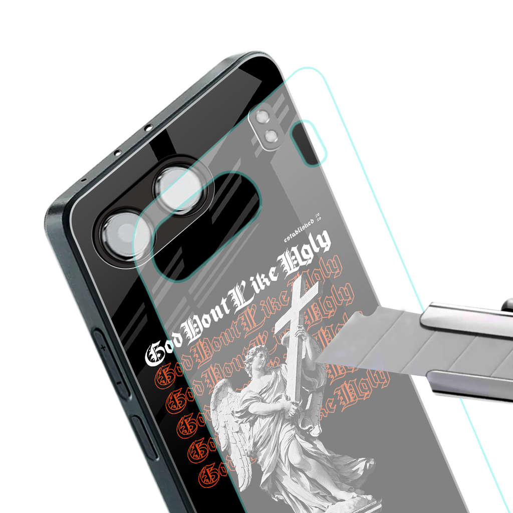 god don't like ugly back phone cover | glass case for oneplus nord 4