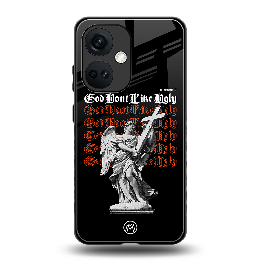 god don't like ugly back phone cover | glass case for oneplus nord ce 3