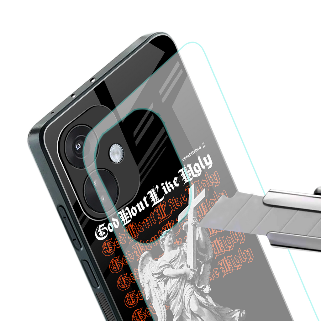 god don't like ugly back phone cover | glass case for oneplus nord ce 3