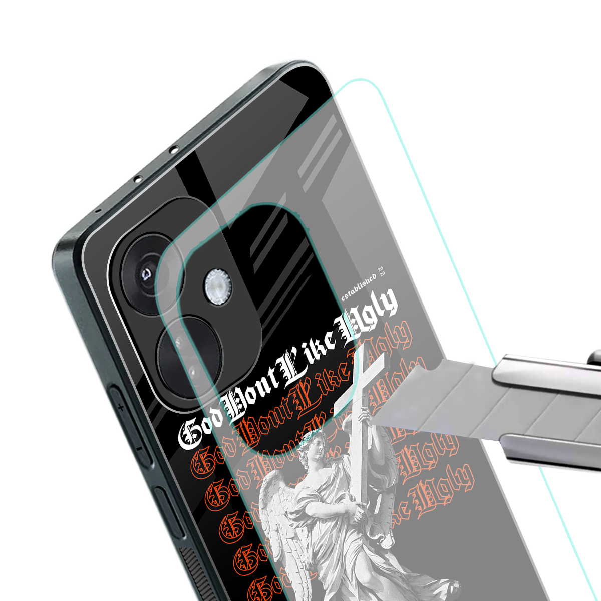 god don't like ugly back phone cover | glass case for oneplus nord ce 3