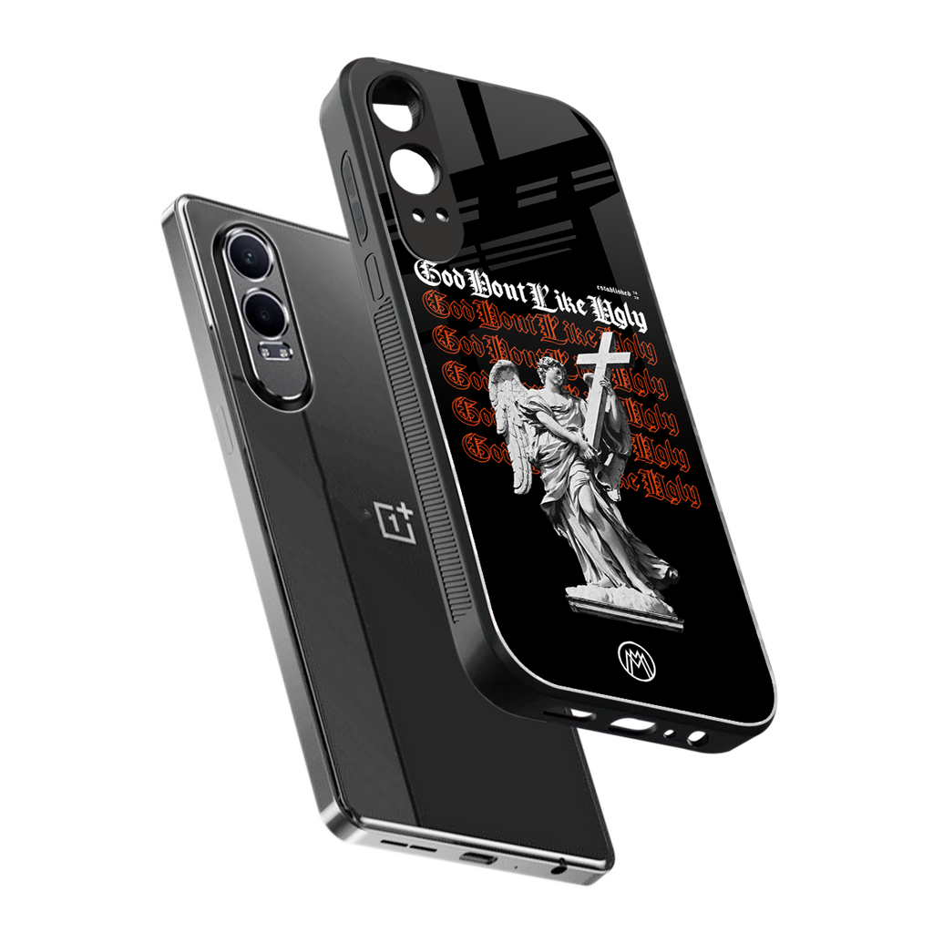 god don't like ugly back phone cover | glass case for oneplus nord ce 4 lite