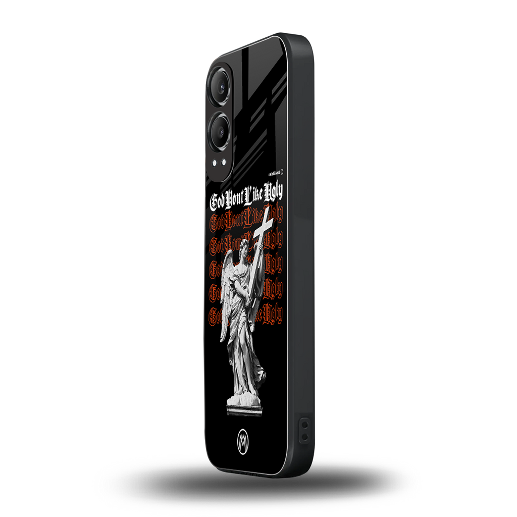 god don't like ugly back phone cover | glass case for oneplus nord ce 4 lite