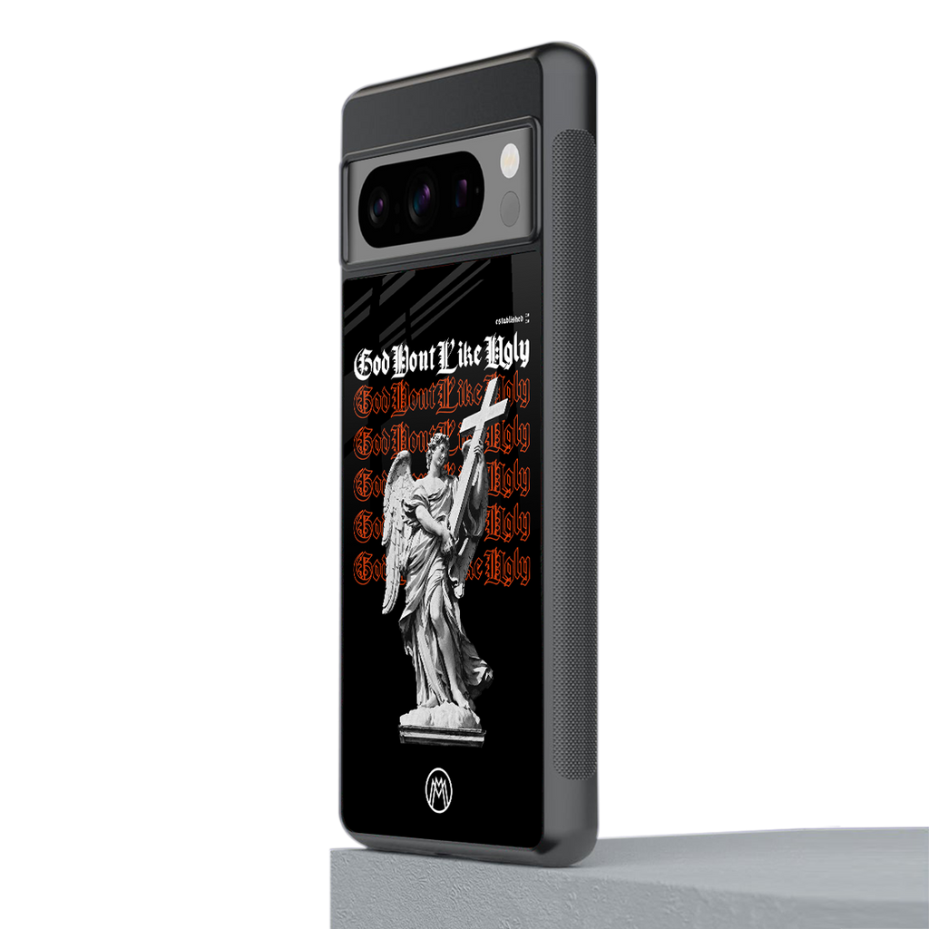 god don't like ugly back phone cover | glass case for google pixel 8 pro