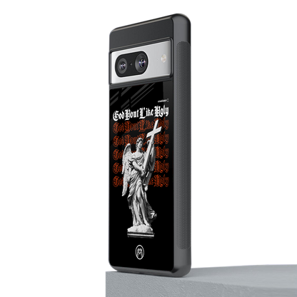 god don't like ugly back phone cover | glass case for Google Pixel 8