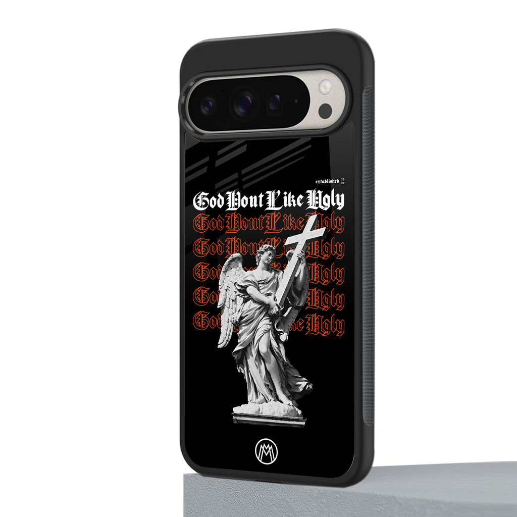 god don't like ugly back phone cover | glass case for google pixel 9 pro