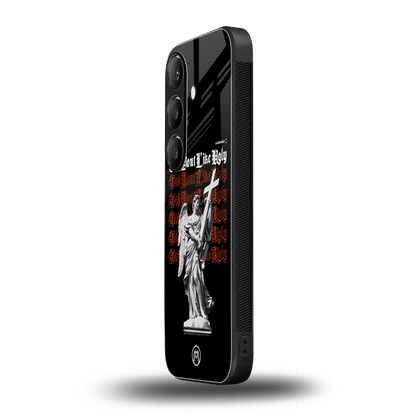 god don't like ugly back phone cover | glass case for samsung galaxy s24 plus