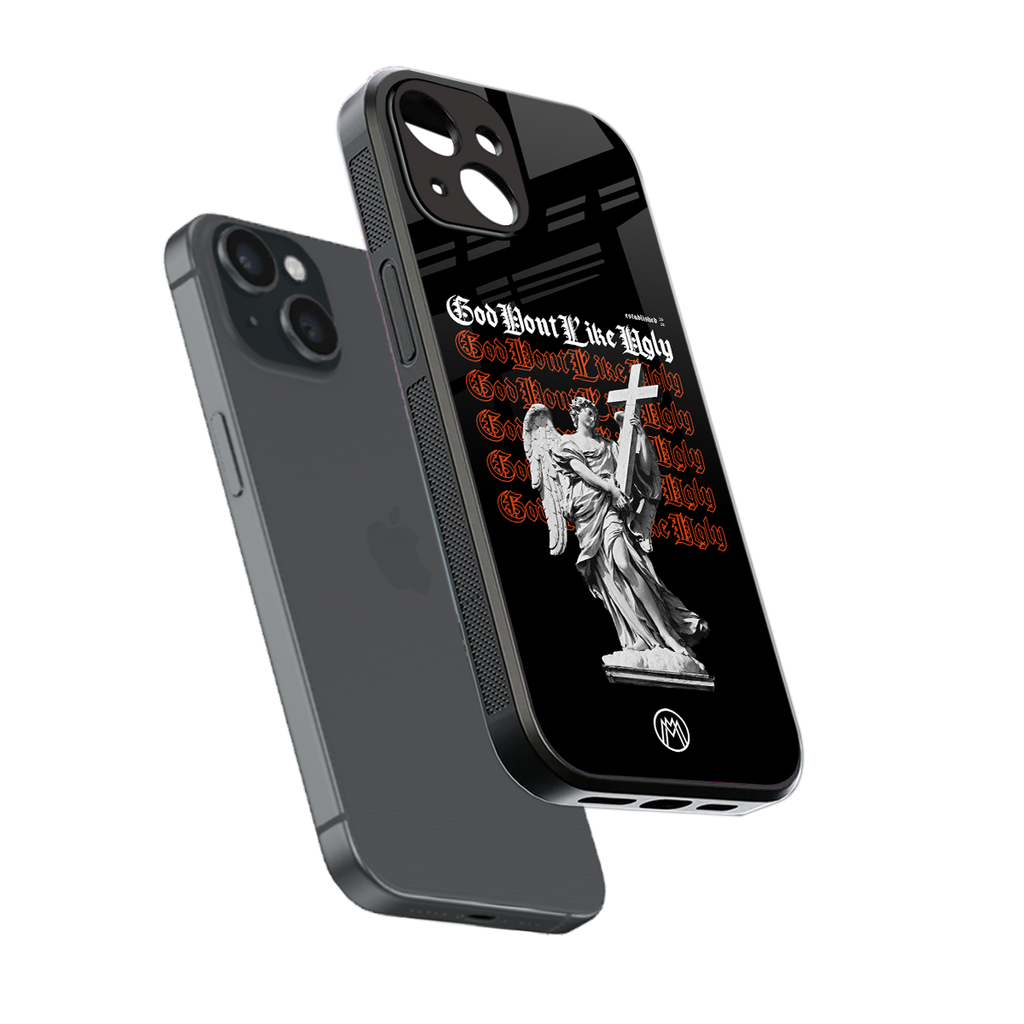 god don't like ugly back phone cover | glass case for iphone 15