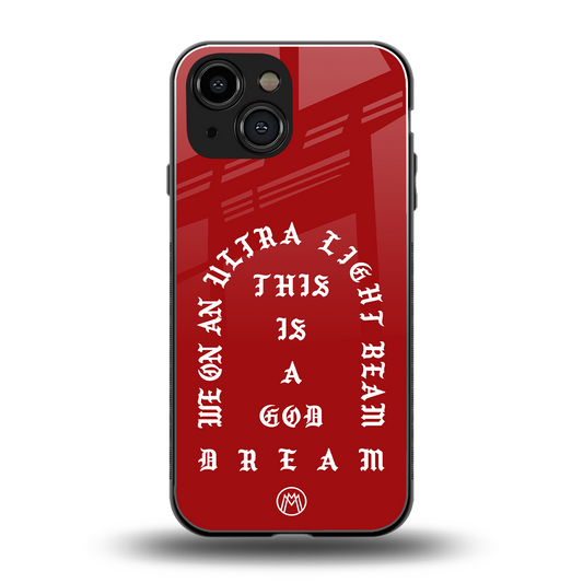 god dream back phone cover | glass case for iphone 13 mini