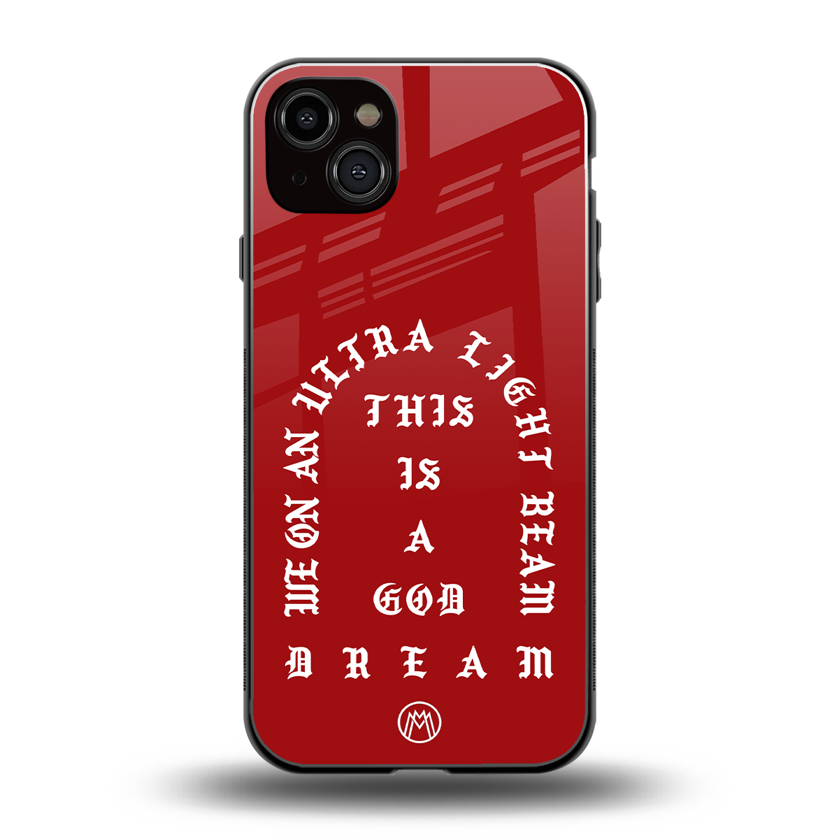 god dream back phone cover | glass case for iphone 15 plus