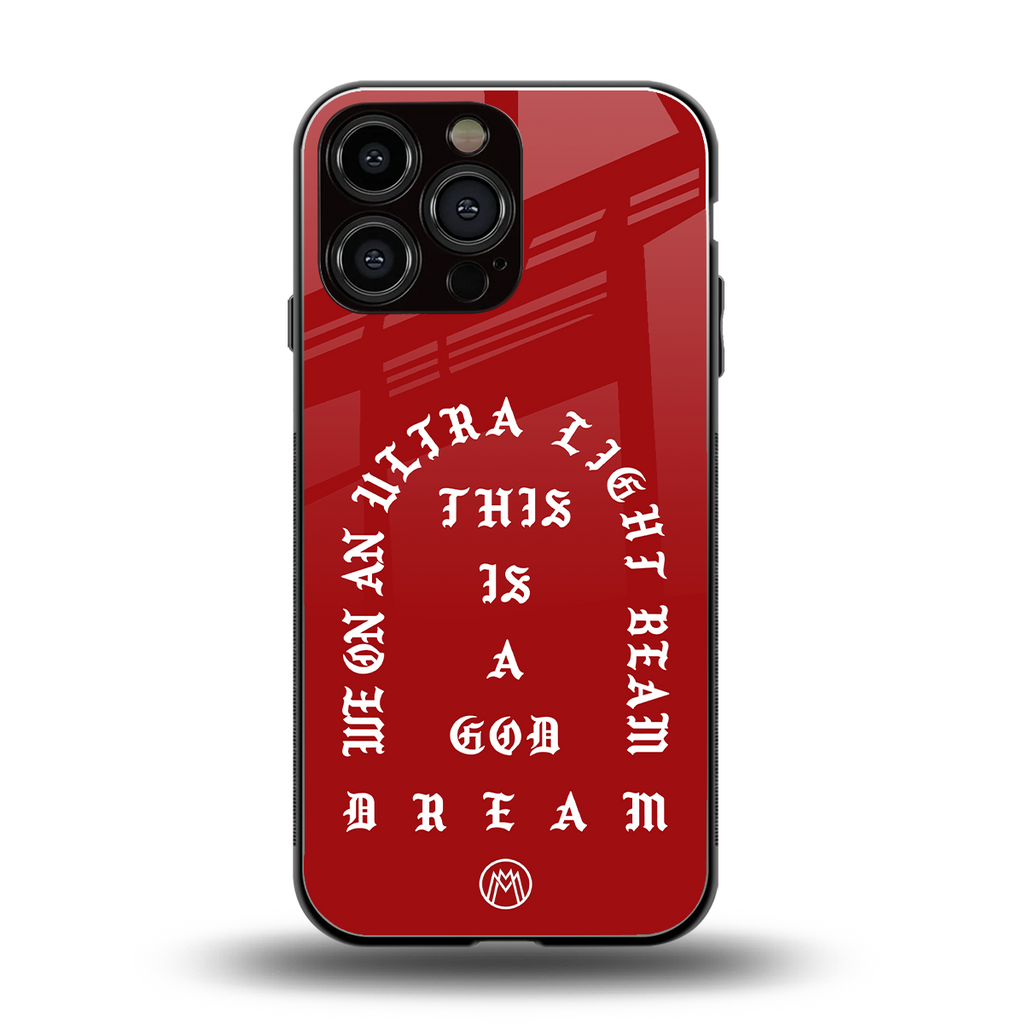god dream back phone cover | glass case for iphone 15 pro max
