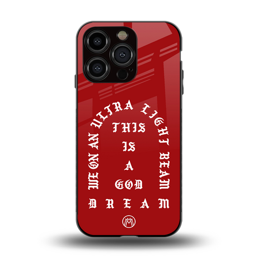 god dream back phone cover | glass case for iphone 15 pro