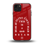 god dream back phone cover | glass case for iphone 15