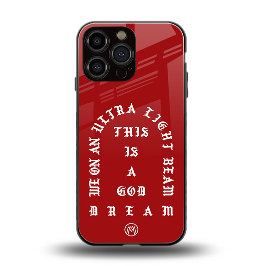 god dream back phone cover | glass case for iphone 16 pro max