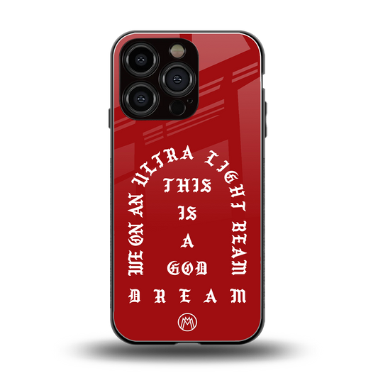 god dream back phone cover | glass case for iphone 16 pro