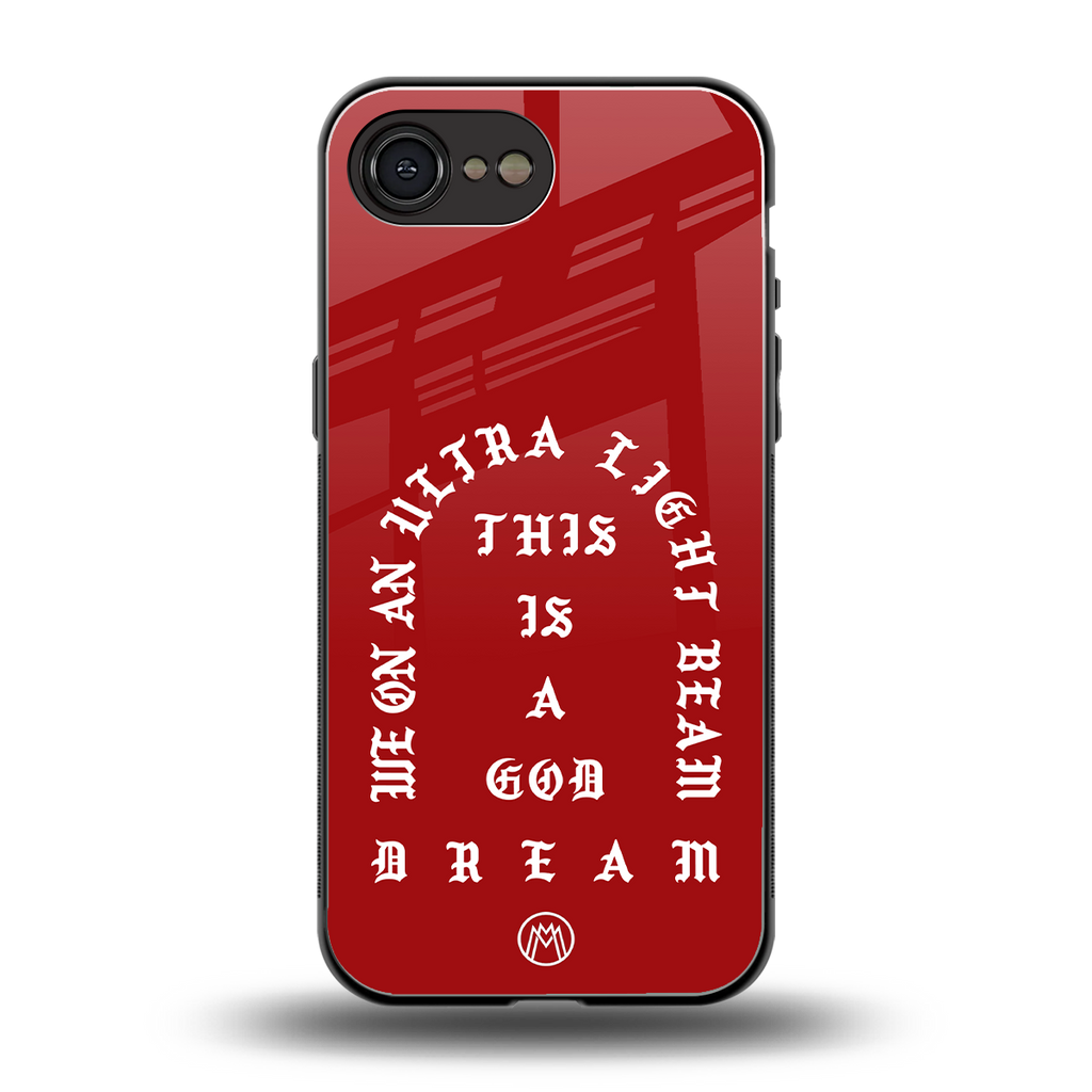 god dream back phone cover | glass case for iphone 16e
