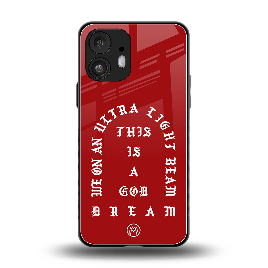 god dream back phone cover | glass case for nothing phone 2