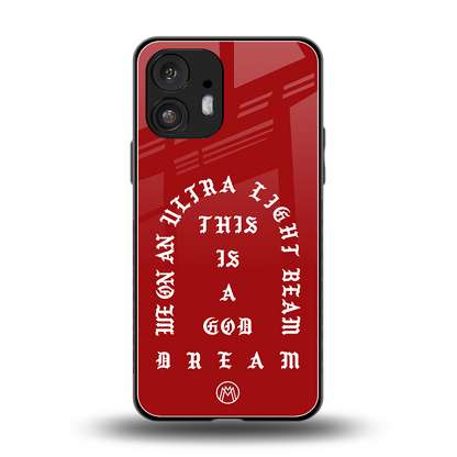 god dream back phone cover | glass case for nothing phone 2