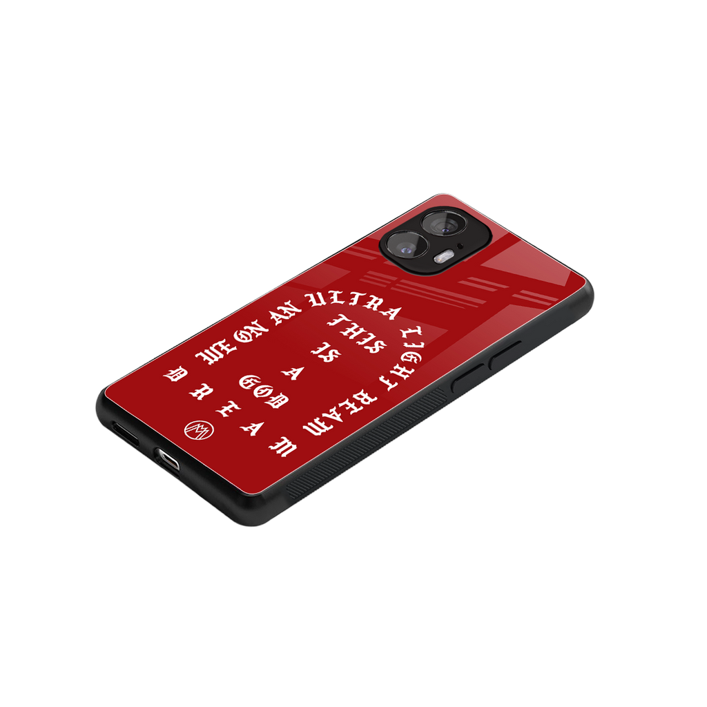 god dream back phone cover | glass case for nothing phone 2