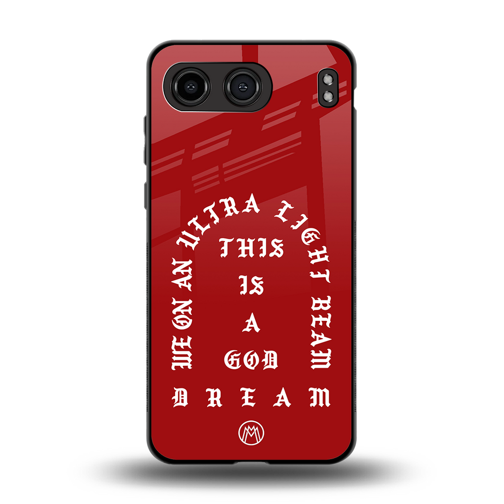 god dream back phone cover | glass case for oneplus nord 4