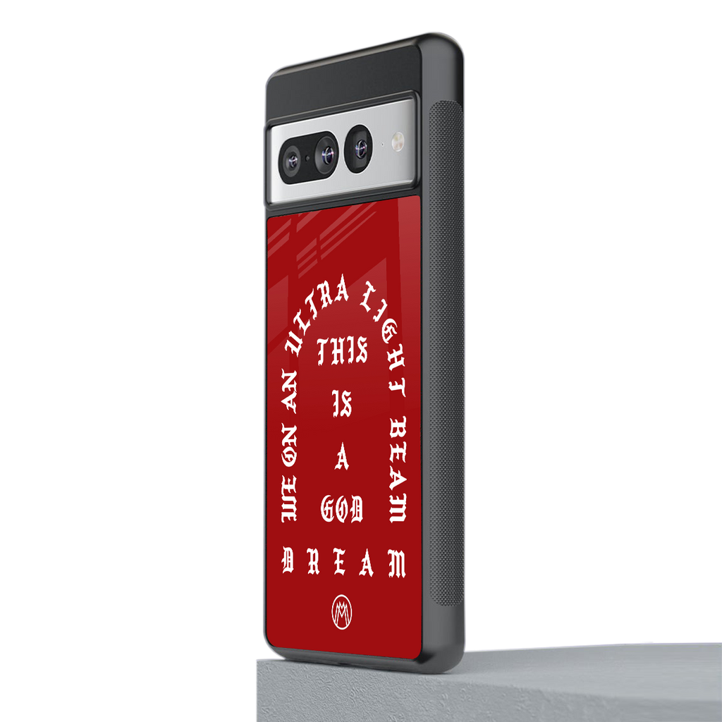 god dream back phone cover | glass case for google pixel 7 pro