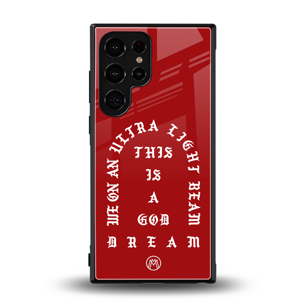 god dream back phone cover | glass case for samsung galaxy s23 ultra