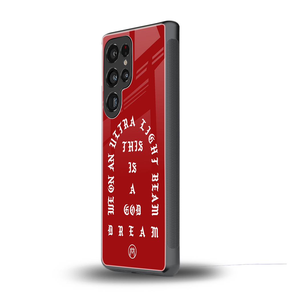 god dream back phone cover | glass case for samsung galaxy s25 ultra