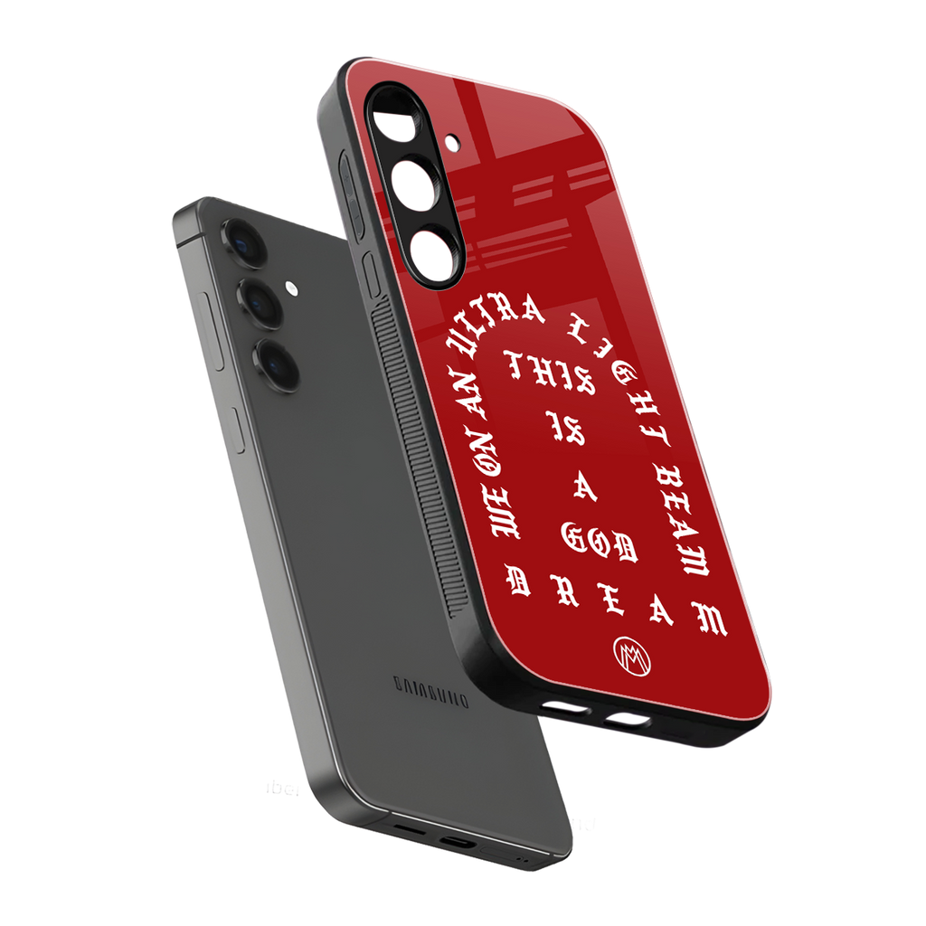 god dream back phone cover | glass case for samsung galaxy s24 plus