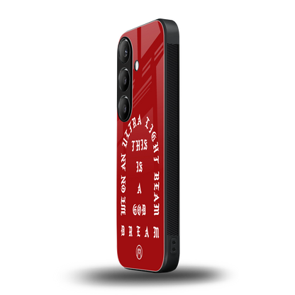 god dream back phone cover | glass case for samsung galaxy s24 fe