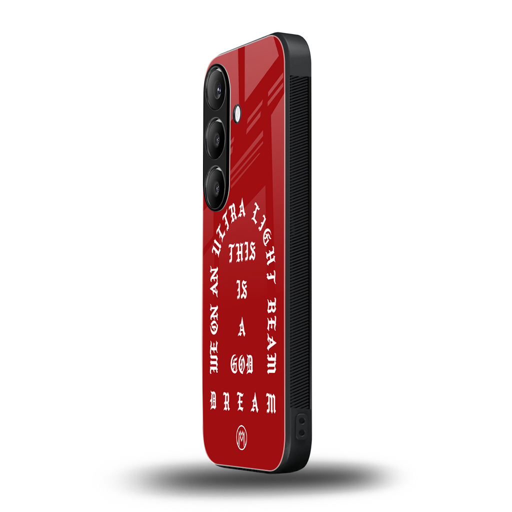 god dream back phone cover | glass case for samsung galaxy s25 plus
