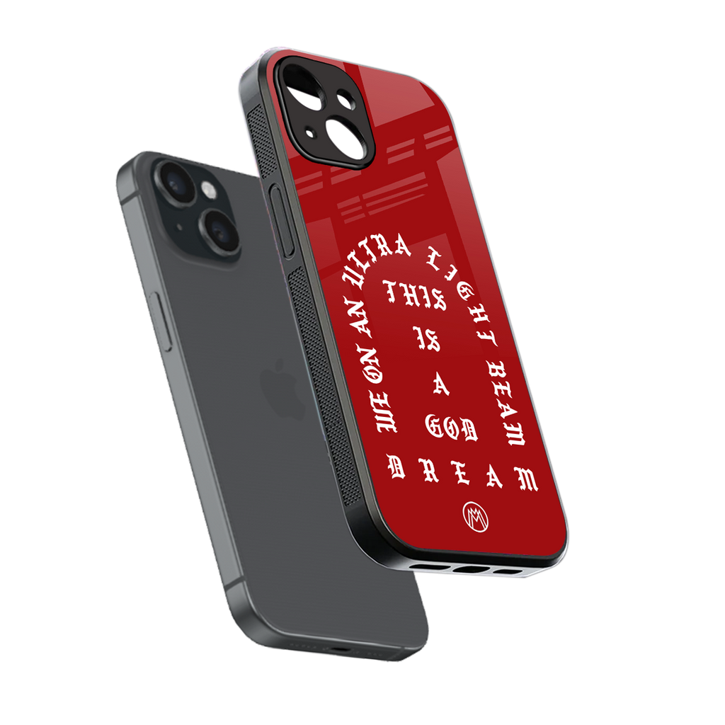 god dream back phone cover | glass case for iphone 15