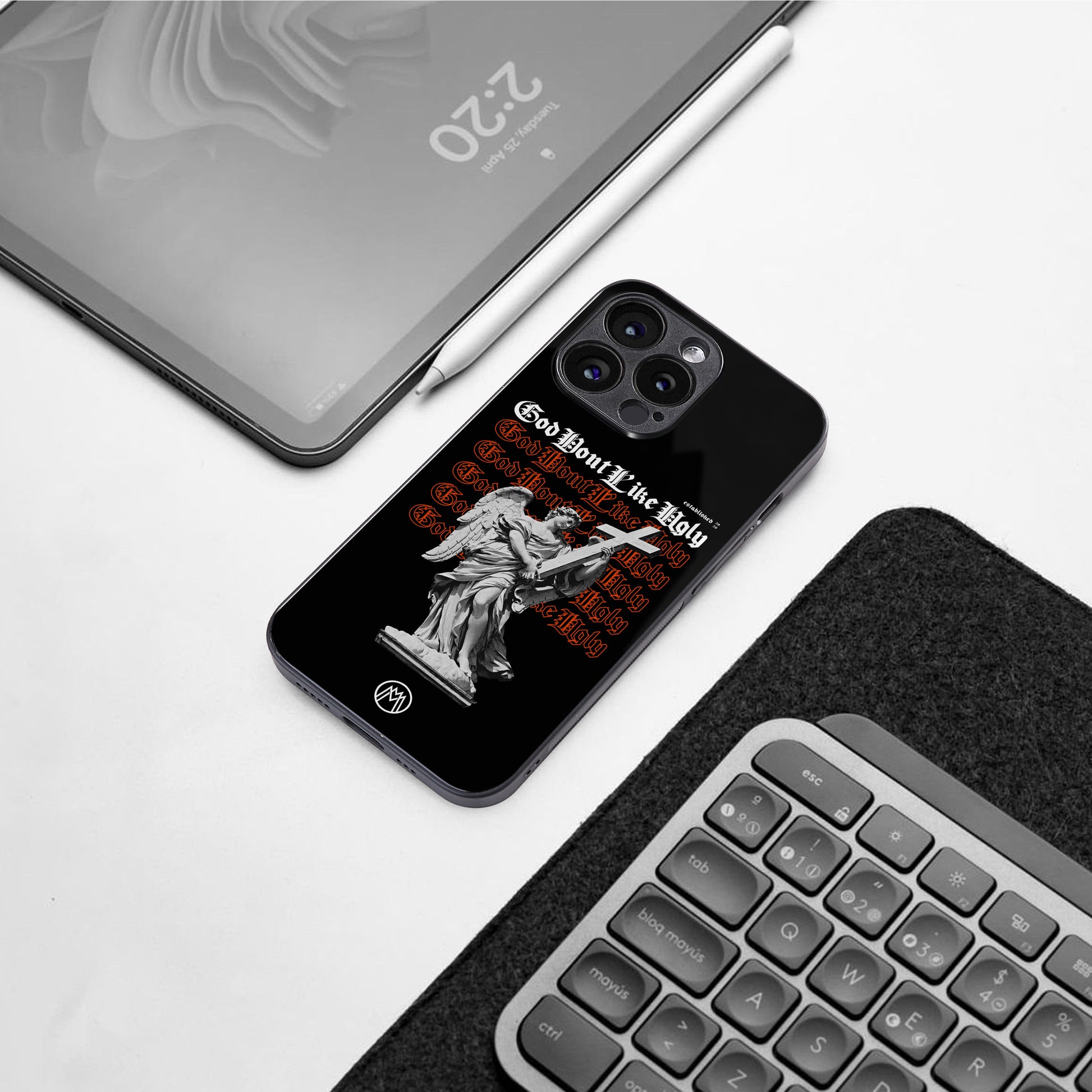 god don't like ugly back phone cover | glass case for iphone 16 pro max
