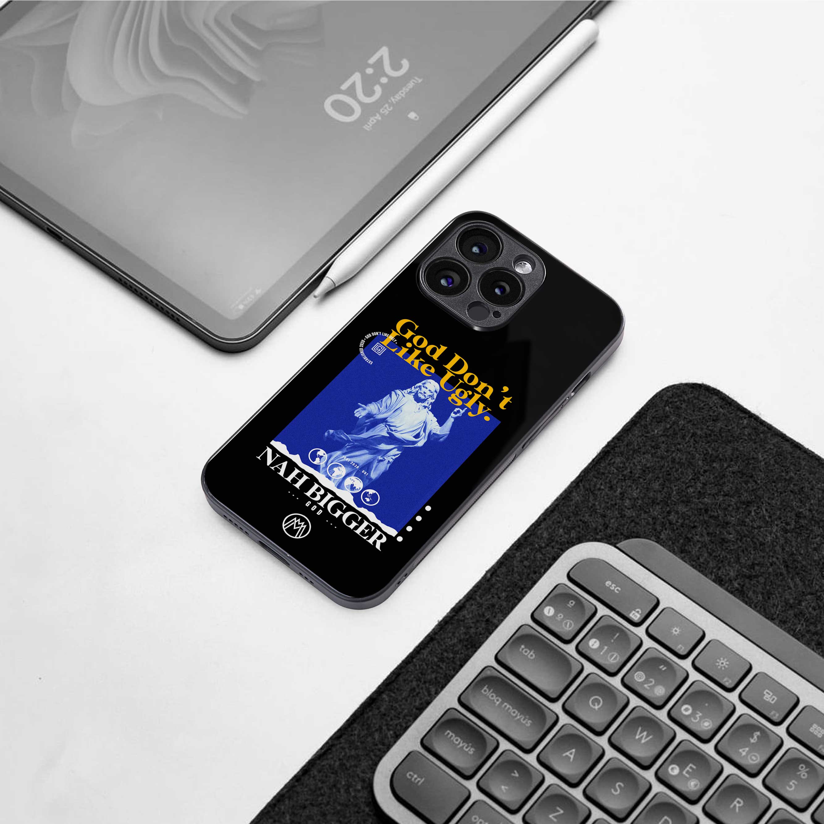 god don't like ugly exclusive back phone cover | glass case for iphone 14 pro max