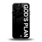 god's plan back phone cover | glass case for iphone 15 plus