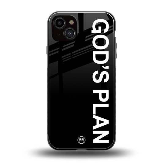 god's plan back phone cover | glass case for iphone 15 plus
