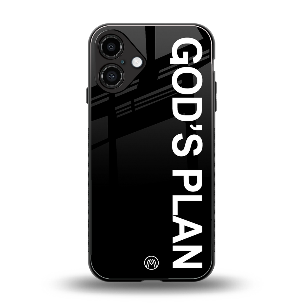 god's plan back phone cover | glass case for iphone 16 plus