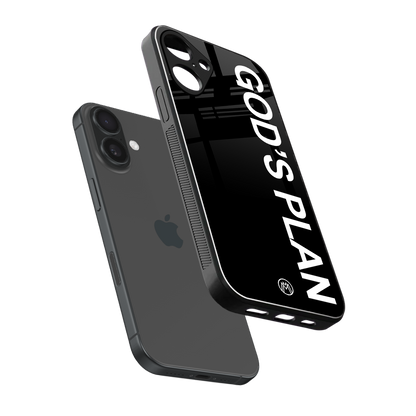 god's plan back phone cover | glass case for iphone 16 plus