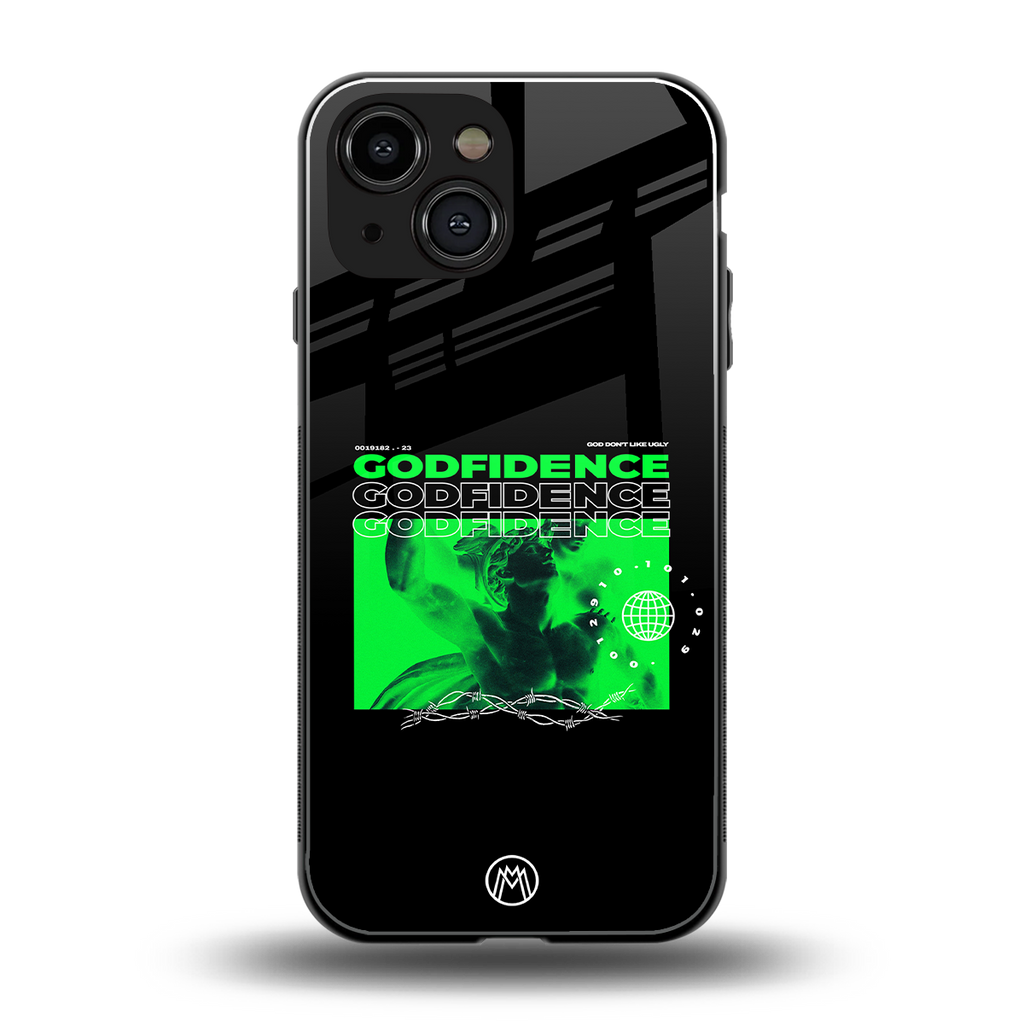 godfidence back phone cover | glass case for iphone 13 mini