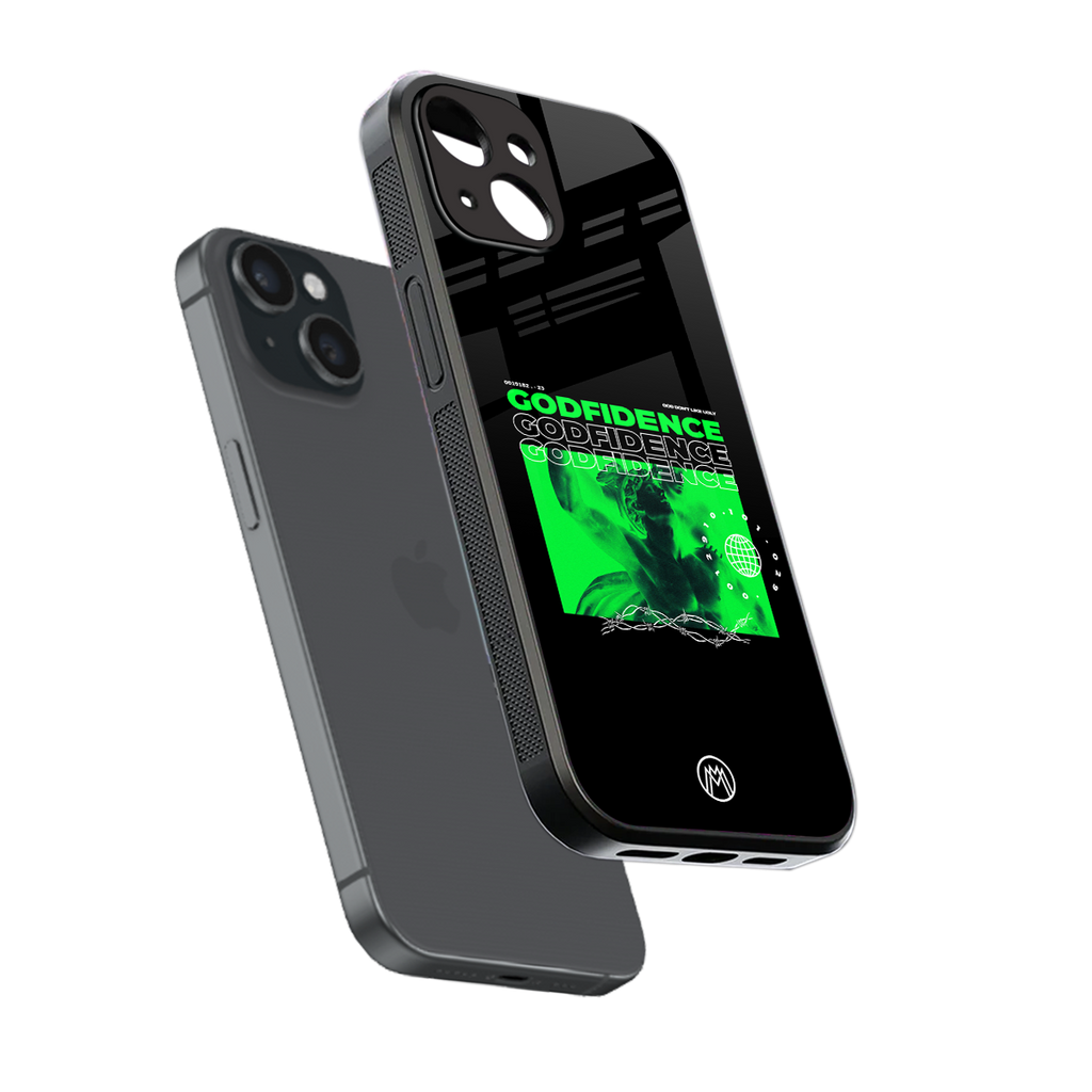 godfidence back phone cover | glass case for iphone 13 mini
