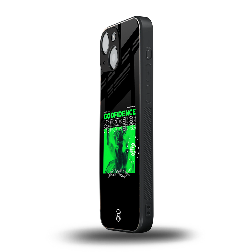godfidence back phone cover | glass case for iphone 13 mini