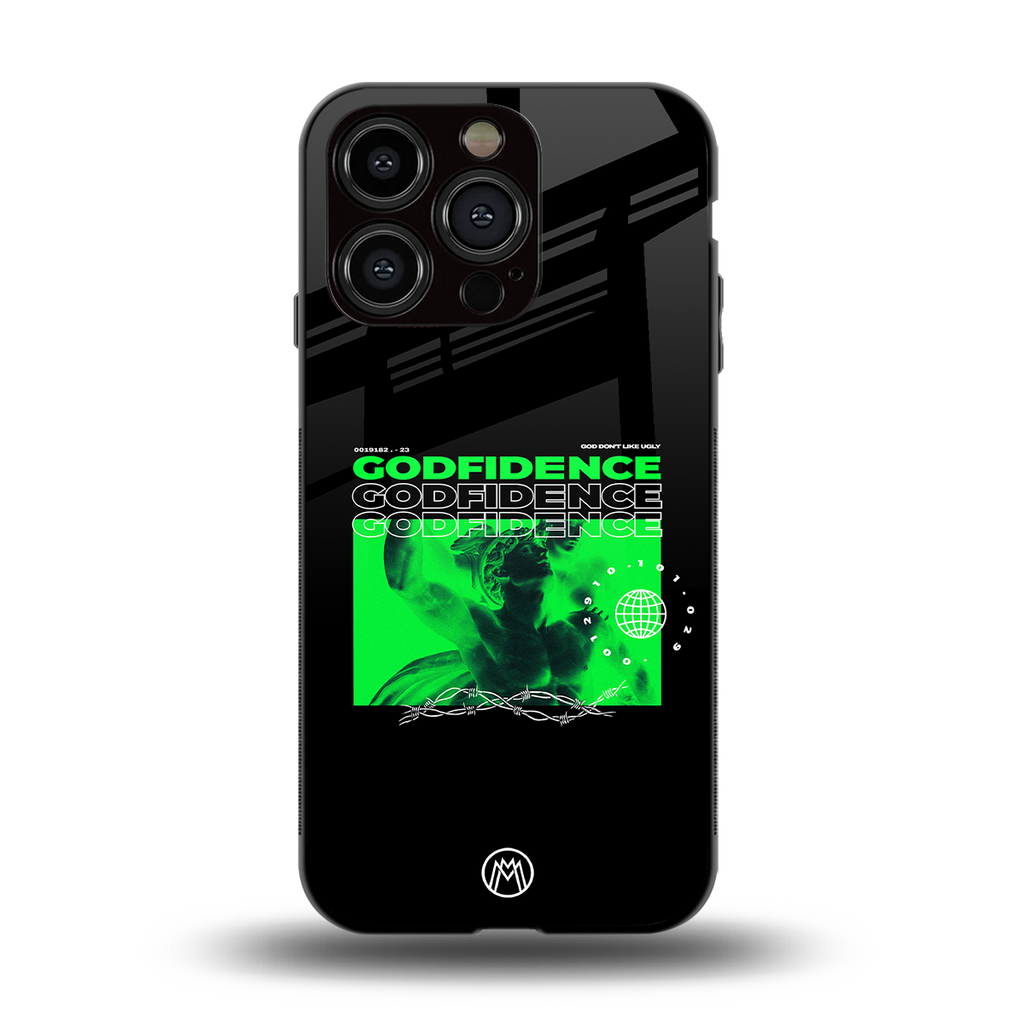 godfidence back phone cover | glass case for iphone 13 pro