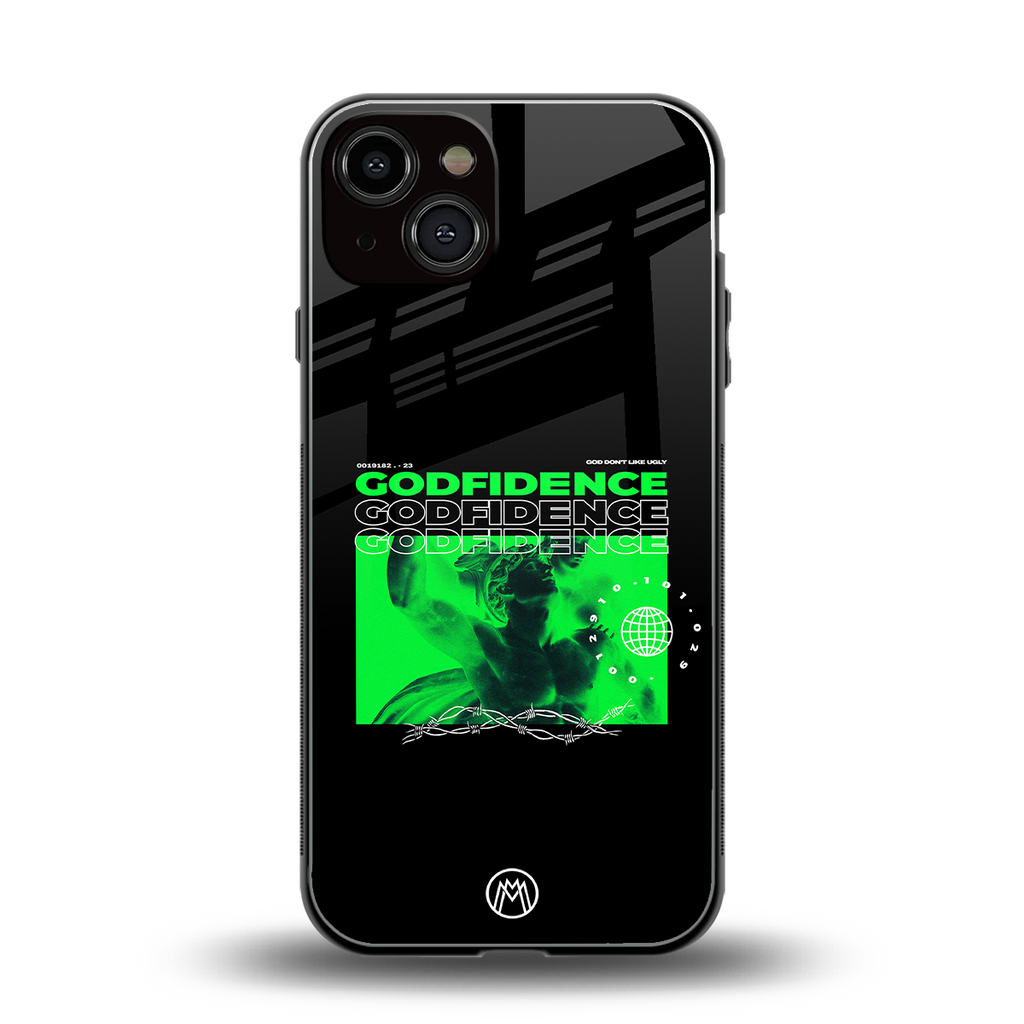 godfidence back phone cover | glass case for iphone 13
