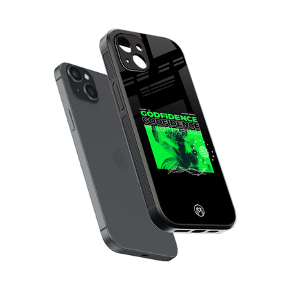 godfidence back phone cover | glass case for iphone 14 plus