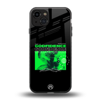 godfidence back phone cover | glass case for iphone 15